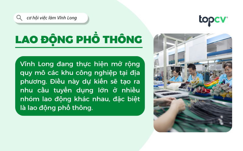 Việc làm lao động phổ thông Vĩnh Long