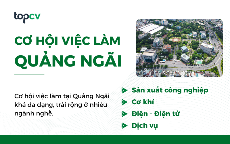 Cơ hội việc làm tại tỉnh Quảng Ngãi