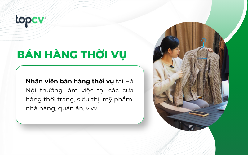 Việc làm Nhân viên bán hàng thời vụ tại Hà Nội
