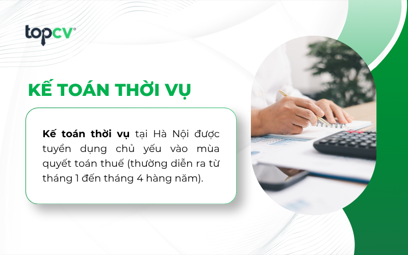 Việc làm kế toán thời vụ tại Hà Nội