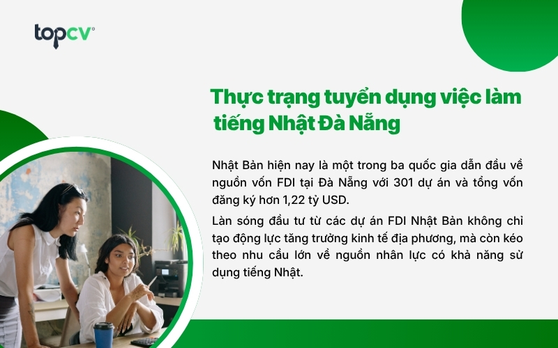 Thực trạng nhu cầu tuyển dụng việc làm tiếng Nhật Đà Nẵng