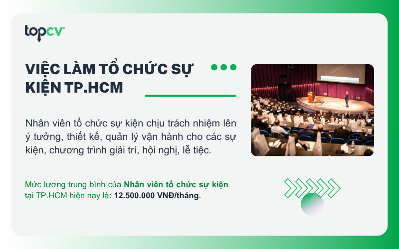 Việc làm tổ chức sự kiện tại TP.HCM