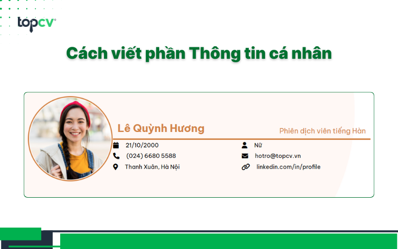 Cách viết phần Thông tin cá nhân trong CV