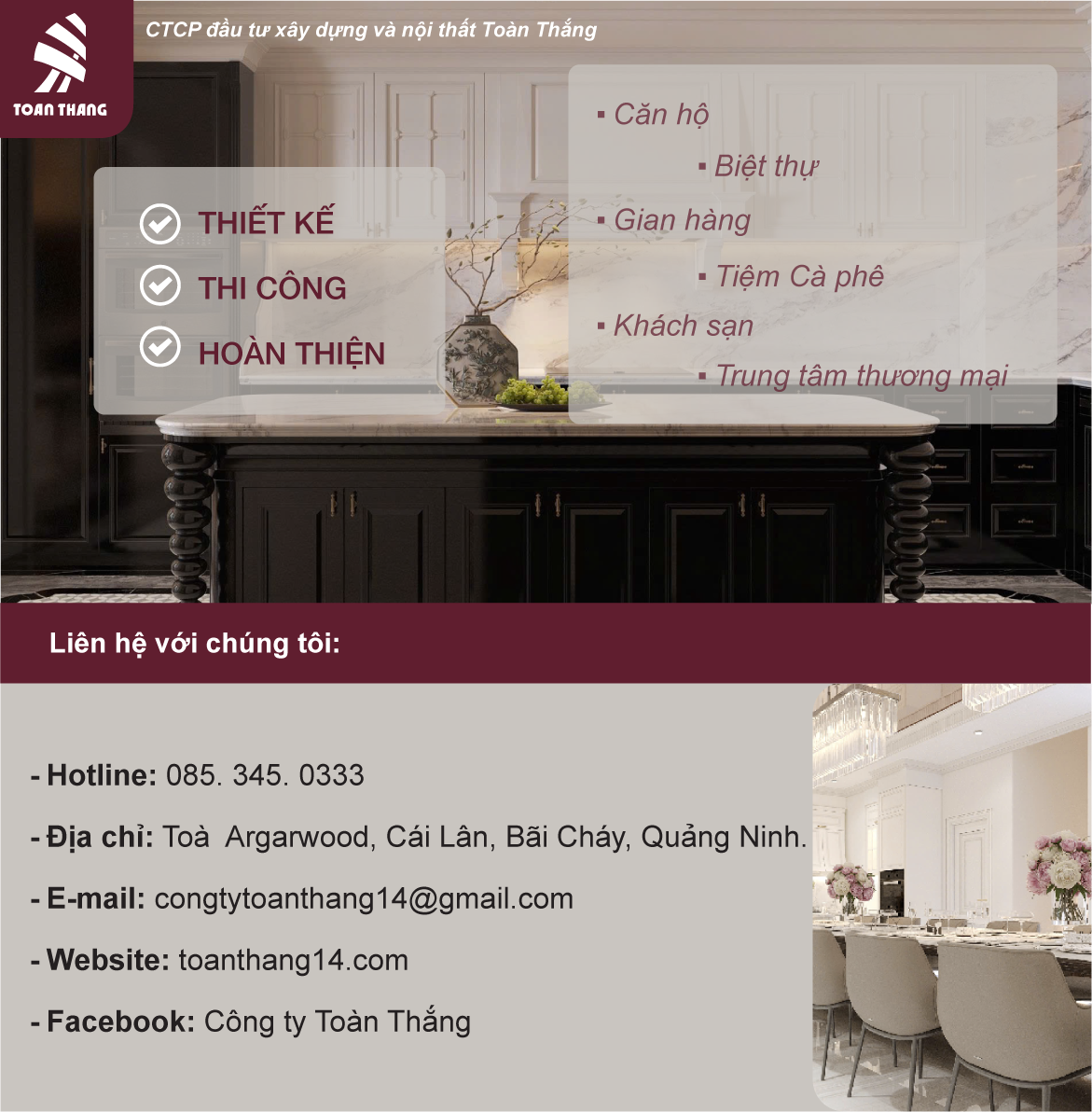 Hình ảnh CÔNG TY CP ĐẦU TƯ XÂY DỰNG VÀ NỘI THẤT TOÀN THẮNG 1