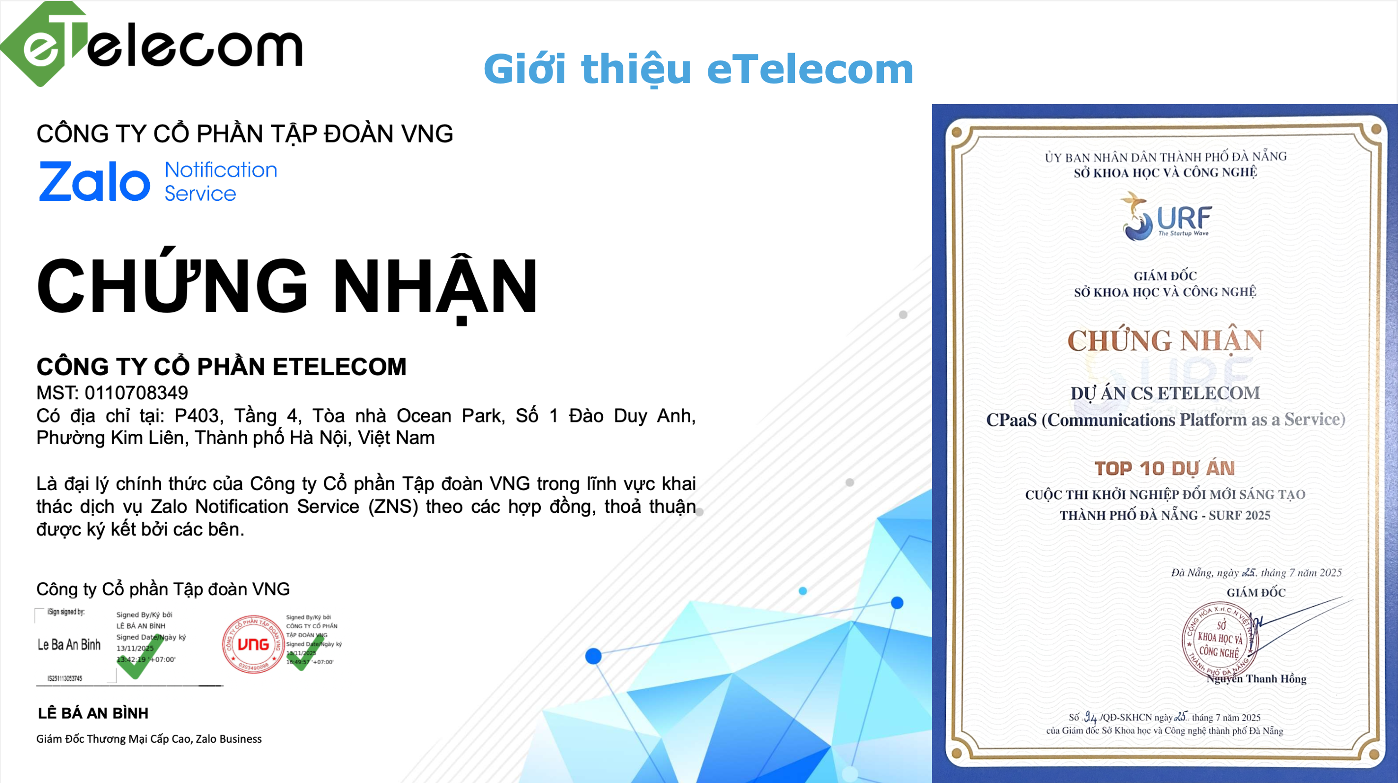 Hình ảnh Công ty Cổ phần eTelecom 1