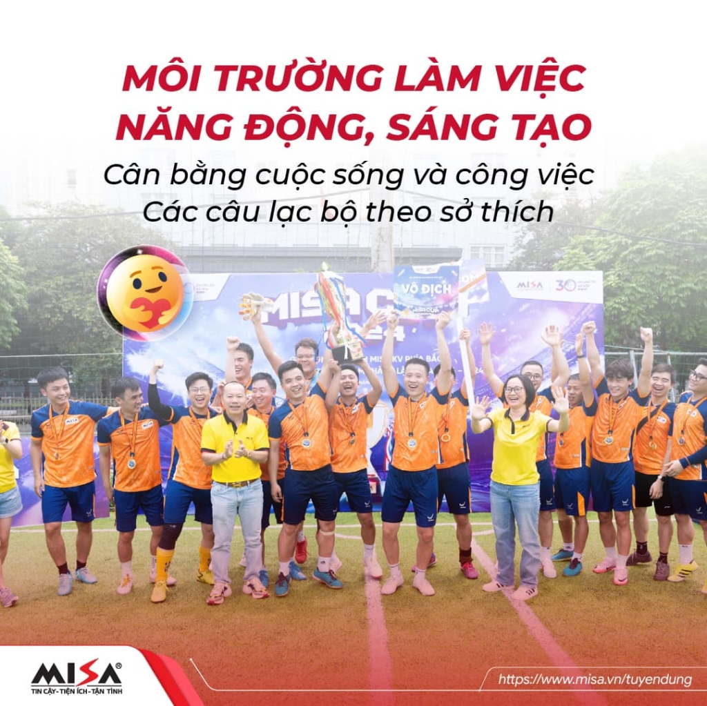 Môi trường làm việc năng động sáng tạo, cân bằng cuộc sống và công việc