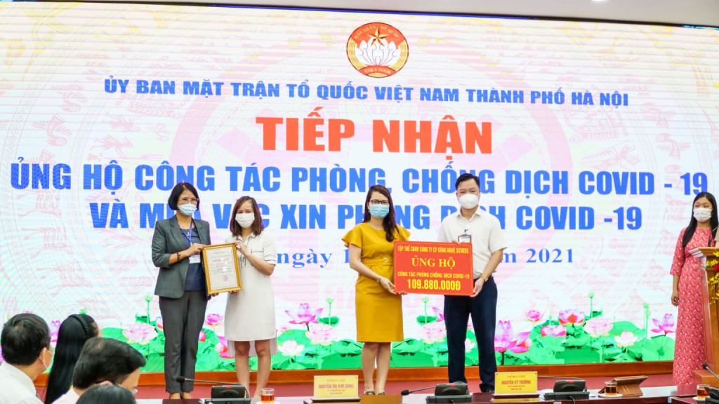 SOTATEK ĐƯỢC TRAO TẶNG BẰNG KHEN VÌ ĐÓNG GÓP CHO QUỸ KHẨN CẤP COVID-19