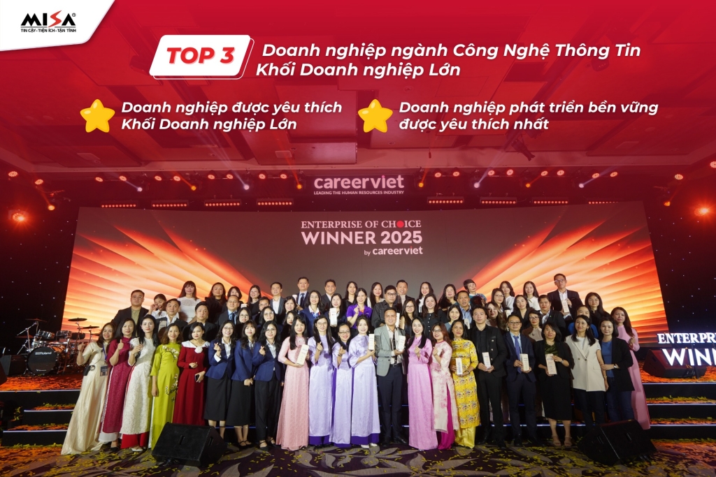 Top 3 nơi làm việc tốt nhất Việt Nam - Ngành Công nghệ số - Phần mềm - Dịch vụ CNTT